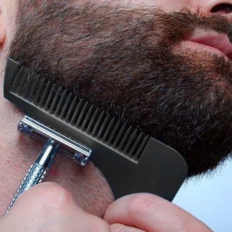 176565 Guía de corte con peine para barba de hombre y líneas perfectas