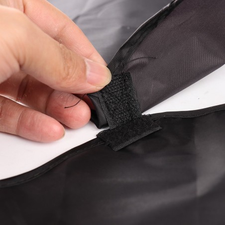 177890 Delantal con capa recoge pelo de la barba con ventosas para cristal