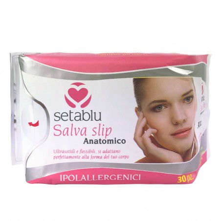168228 30 Salvaslip Setablu anatómica hipoalergénica 15.5cm ultradelgada
