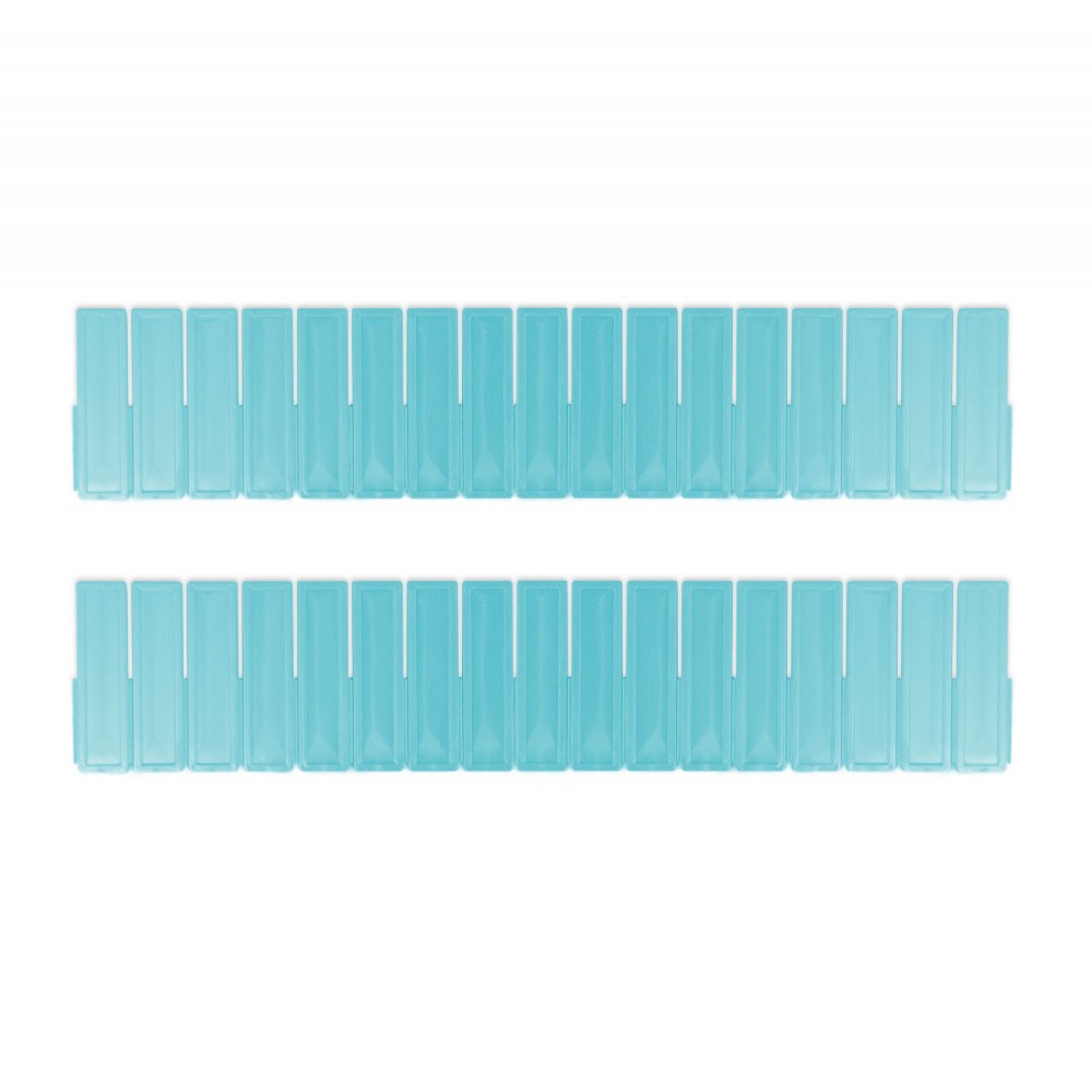 Paquete de 2 divisores de plástico organizador modular para cajones 90x435mm