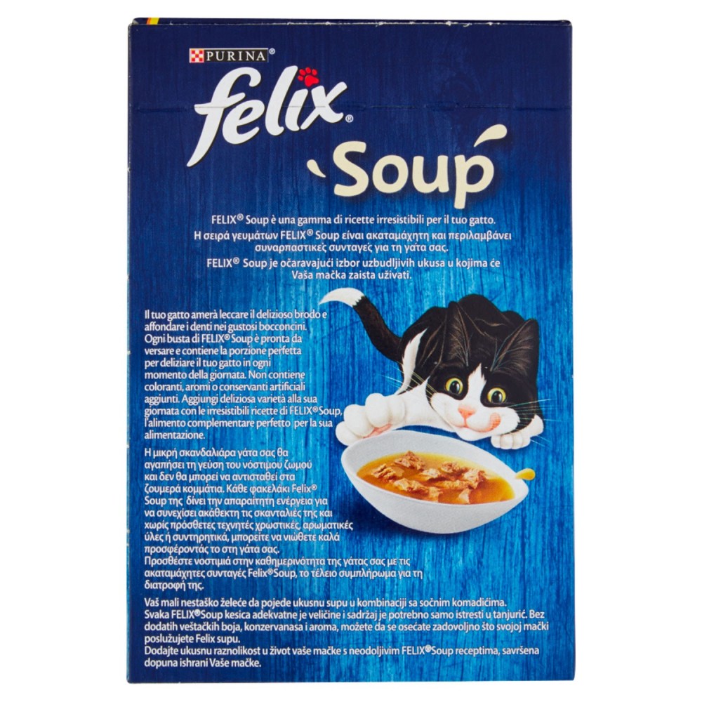 Purina Pack 6 bolsas 48G Sopa Félix seleccion...