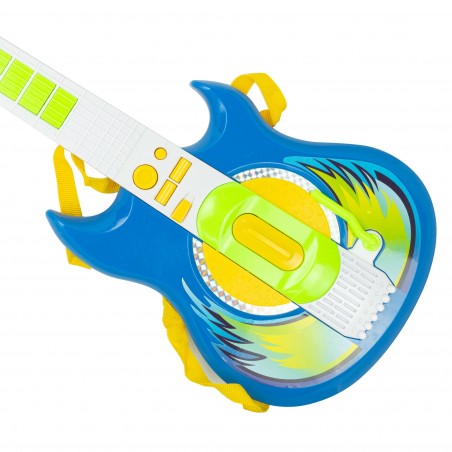 143916 Guitarra eléctrica 2en1 con micrófono brazo y sonido ajustable ROCK MP3