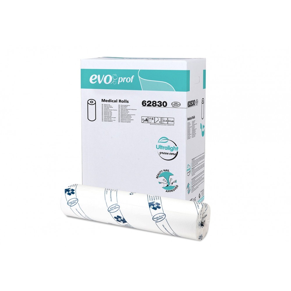 62830 Sábana desechable Evo roll Prof. para camas en celulosa pura h60cm 55mt