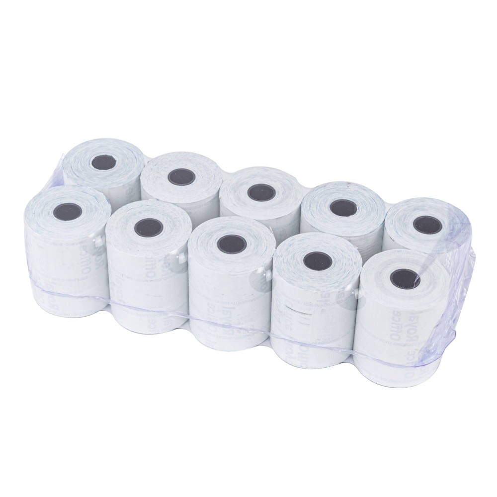 Paquete 10 rollos papel térmico ONE OFFICE para orificios 57 mmx30 mt 12mm 55gr
