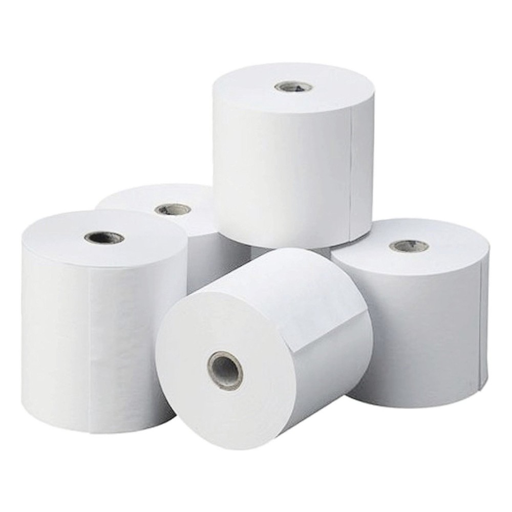 Paquete 10 rollos papel térmico ONE OFFICE para Casa 80mmx80mt agujero 12mm 55gr