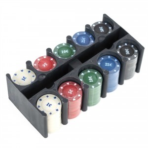 Set 200 fichas de colores en caja de fichas especial para Texas Hold Em Poker