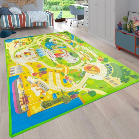 121716 Alfombra reversible y suave 2 en 1 para parques infantiles 120 x 180 cm