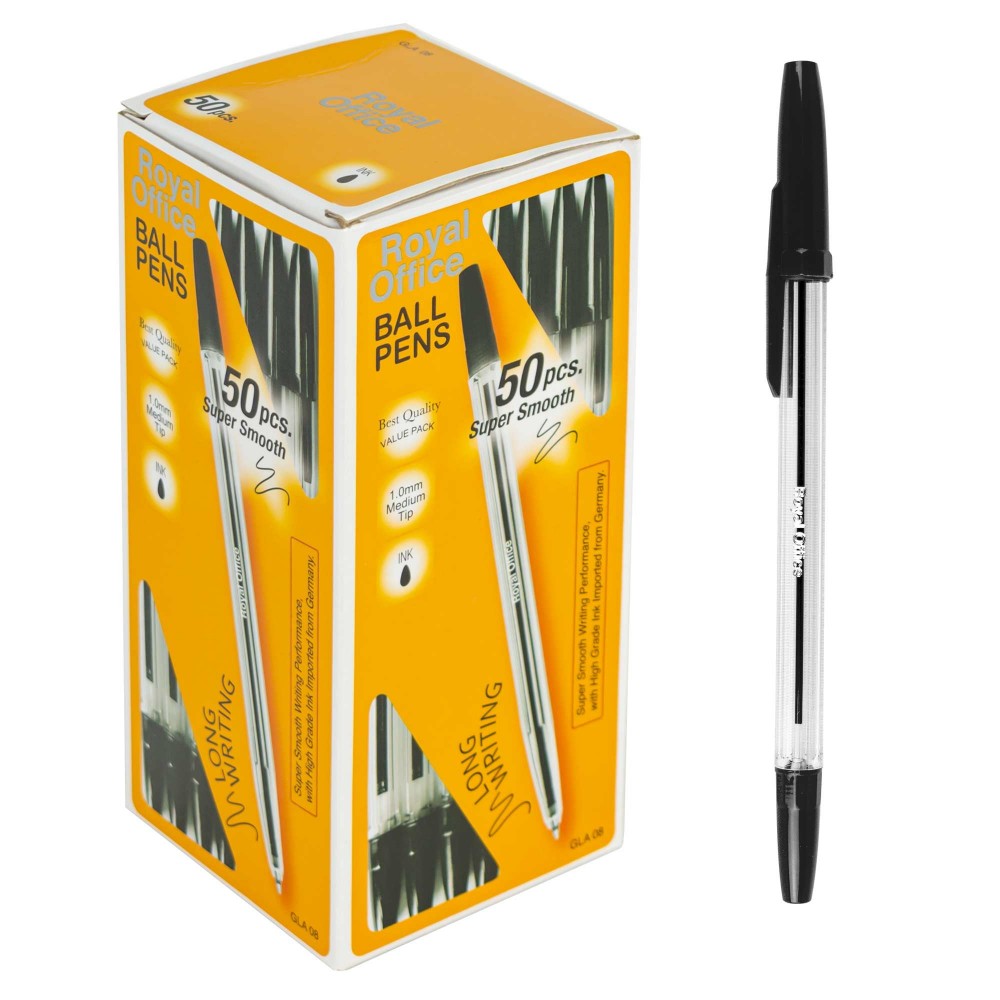 Paquete 50 bolígrafos de tinta Royal Office de...