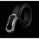 Cinturón de cuero para hombre con hebilla plateada - Mod. ANYWAY - Moda masculina Cinturón de cuero para hombre con hebilla plateada - Mod. ANYWAY - Moda masculina