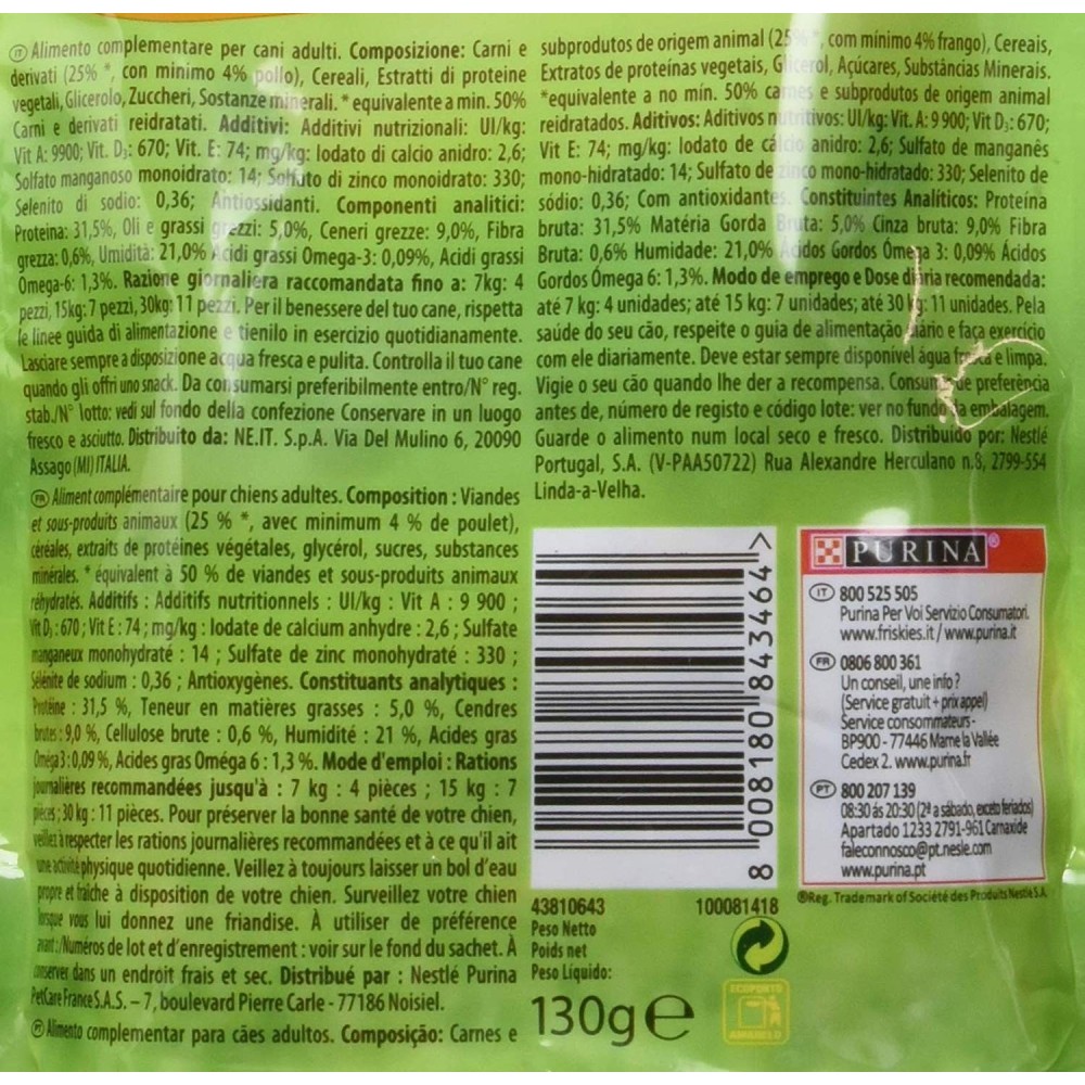 Pack 6X Bocados con sabor Pollo Purina Friskies...