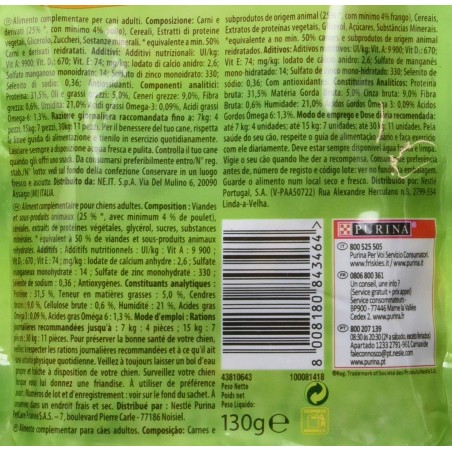 Pack 6X Bocados con sabor Pollo Purina Friskies Deli Bon sin conservantes 130g