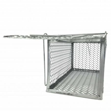 10750 Jaula trampa metálica para ratones con cierre de resorte 27x15x12 cm