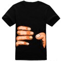 Camiseta unisex de manga corta con efecto 3D de mano agarrada a la cintura mod. SQUEEZE HAND