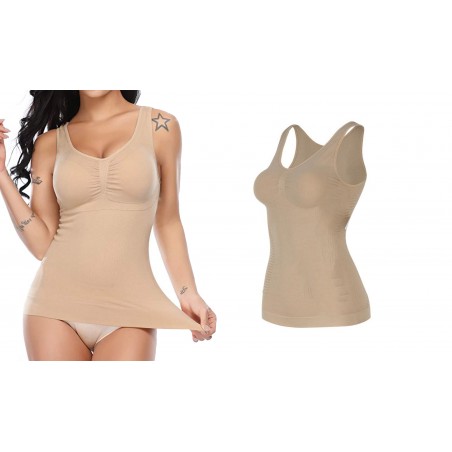 Camiseta adelgazante hasta 1 talla con efecto push-up