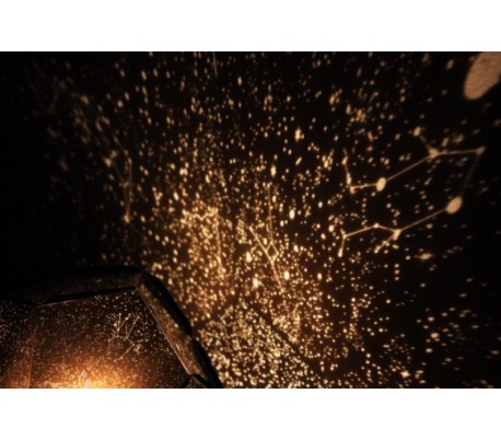 Proyector luz nocturna STAR LAMP PENTAGON - Luz de noche de estrellas planetas constelaciones efecto cielo para la habitación