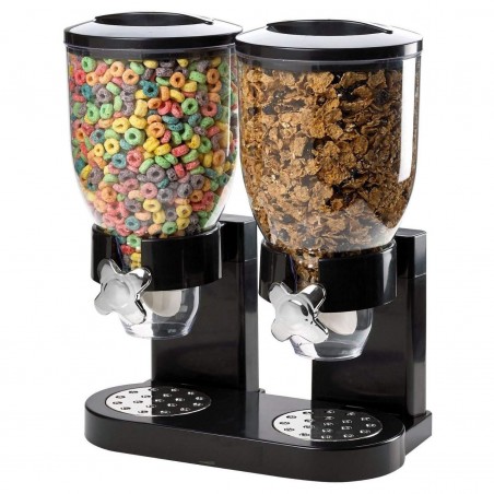Dispensador de cereales doble contenedor 8 LT para cereales frutos secos dulces