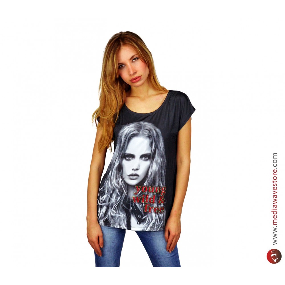 2391 Camiseta manga corta para mujer BLACKY...