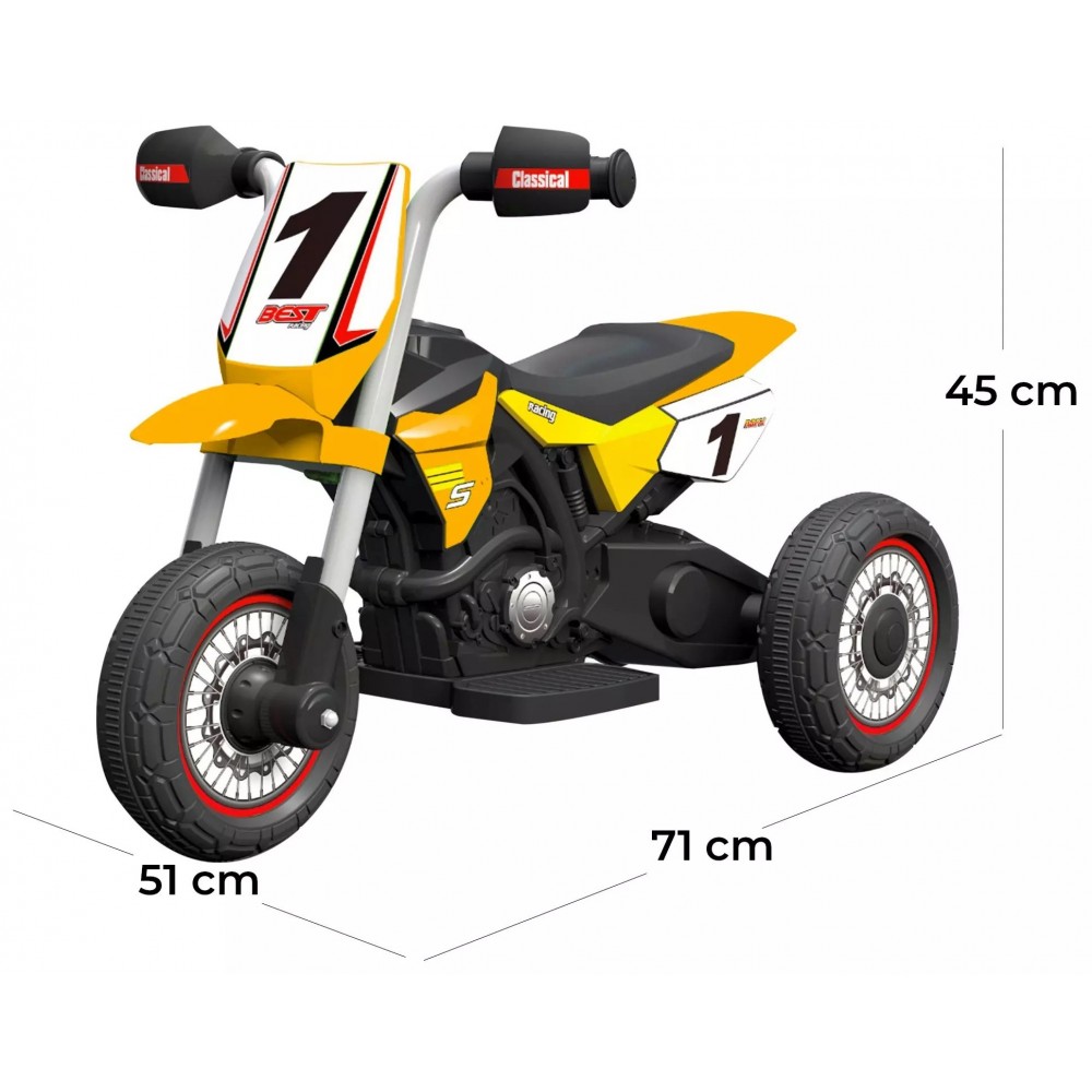 GVC-5478 MOTO ENDURO 6V para niños con luces delanteras sonidos y ruedas