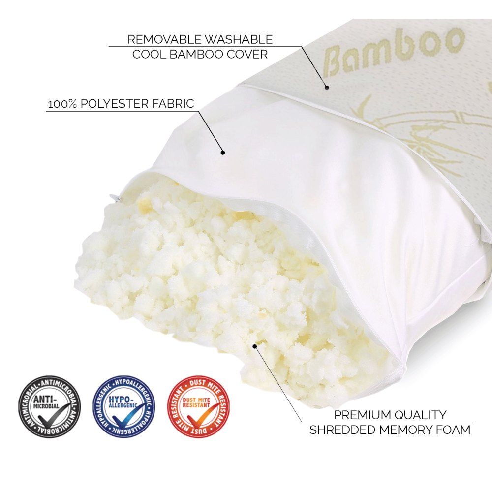 784071 Almohada cervical Memory Foam Bamboo...