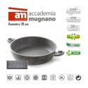Cazuela con 2 mangos 28 cm antiadherente y revestimiento con efecto piedra revestimiento - Accademia Mugnano CUORE DI PIETRA Cazuela con 2 mangos 28 cm antiadherente y revestimiento con efecto piedra revestimiento - Accademia Mugnano CUORE DI PIETRA