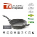Sartén 1 mango y 1 asa 28cm antiadherente y revestimiento con efecto piedra revestimiento - Accademia Mugnano CUORE DI PIETRA