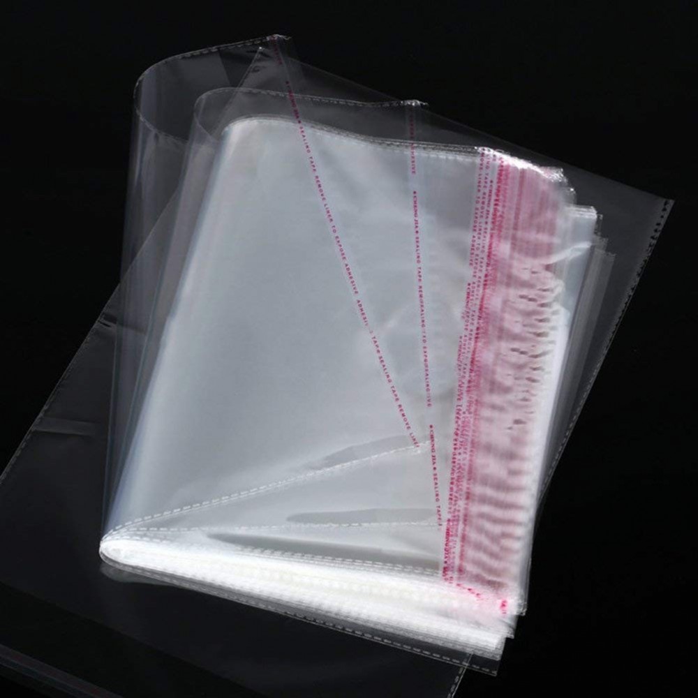 100 Bolsas transparentes de plástico sobres de celofán autoadhesivos 100 Bolsas transparentes de plástico sobres de celofán autoadhesivos