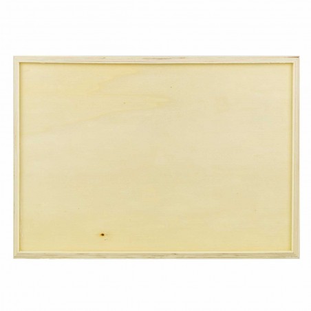 Set de 3 cajas de decoupage CuoriFoglio en madera clara porosa 3 tamaños