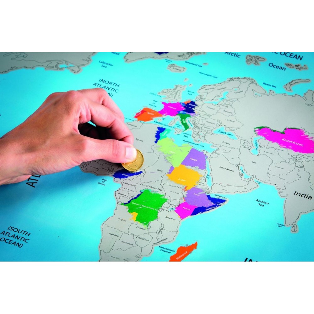 337460 Mapamundo XXL colores Rasca los lugares...