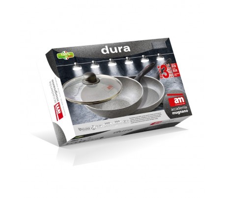 Set de dos sartenes 26 y 28 cm revestimiento con efecto piedra revestimiento - Accademia Mugnano CUORE DI PIETRA