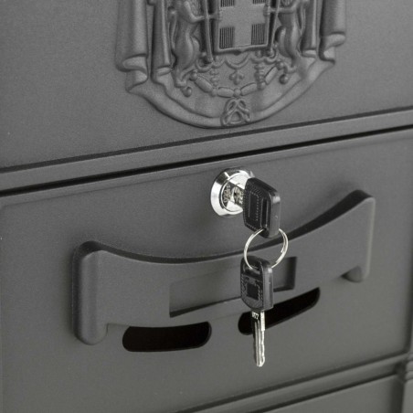 Buzón residencial en acero pintado con pintura en polvo 24x8x40h cm