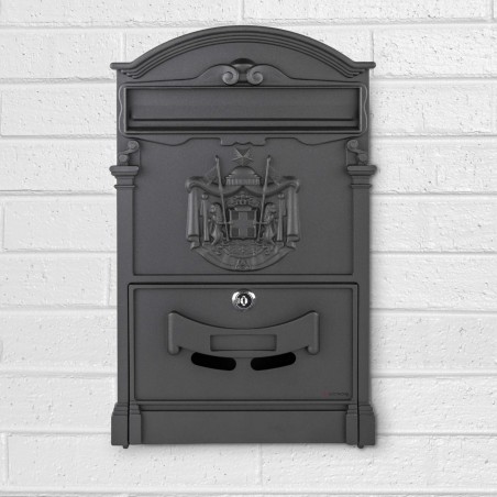 Buzón residencial en acero pintado con pintura en polvo 24x8x40h cm