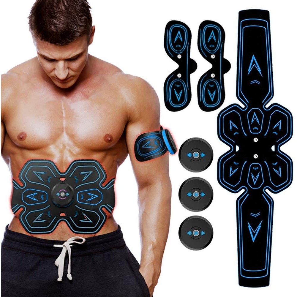 Electroestimulador de silicona recargable ABDOMINAL MUSCULAR para ABS y  Brazos