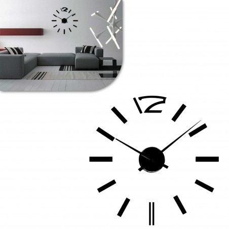 VestiAmo Casa 3D Reloj pared Diseño adhesivo en relieve para ensamblar 500x500mm