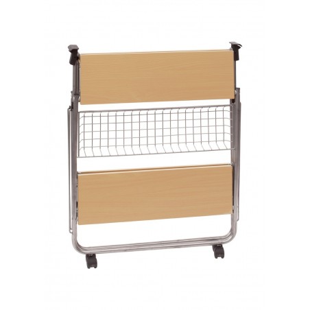 Carrito de cocina ROBLE plegable de madera 40x67.5x70h cm 4 ruedas