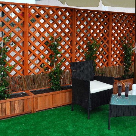 502495 Reja para sombreado perimetral decorativo 200x15cm corto color oscuro