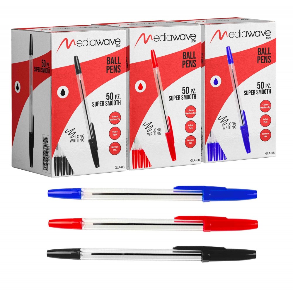 Pack 50 bolígrafos y 10 rollos papel térmico...