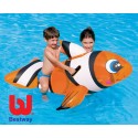 Nemo / Pez pallaso - Juguete hinchable infantil para la playa y piscina + Parche de reparación (157*94cm) BESTWAY