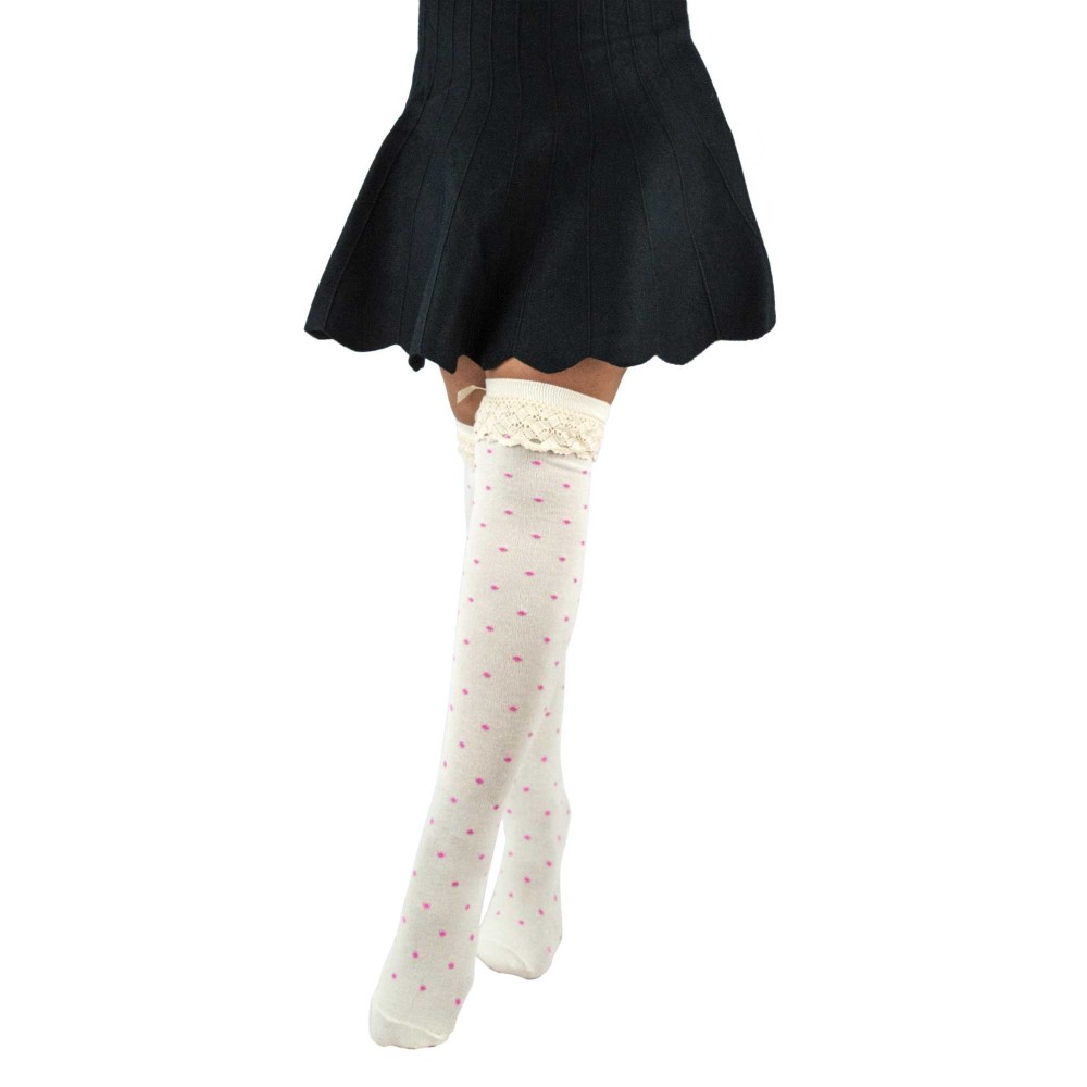 Pack 4 medias con lunares modelo FLO para niñas...