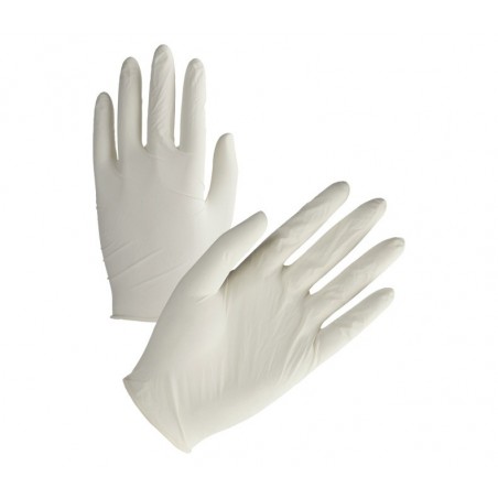 220603 Caja 100 pz guantes de látex desechables RILUX tamaños desde S hasta XL
