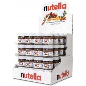 Pack 64 frascos mini Ferrero Nutella de 25g cada porción...