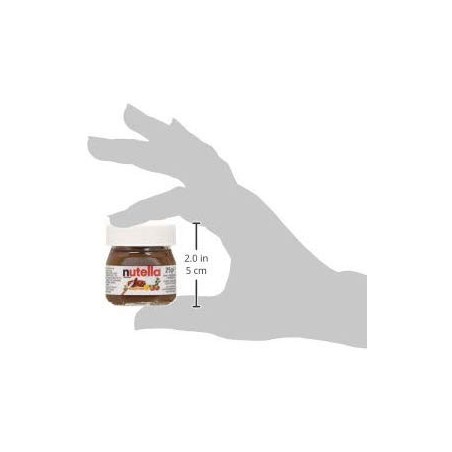 Pack 64 frascos mini Ferrero Nutella de 25g cada porción individual 1.6 kg total