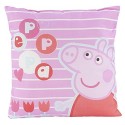 Cojín de PEPA PIG en color rosa y motivo de flores (42x42CM) en microfibra - Perfecto dormitorio infantil