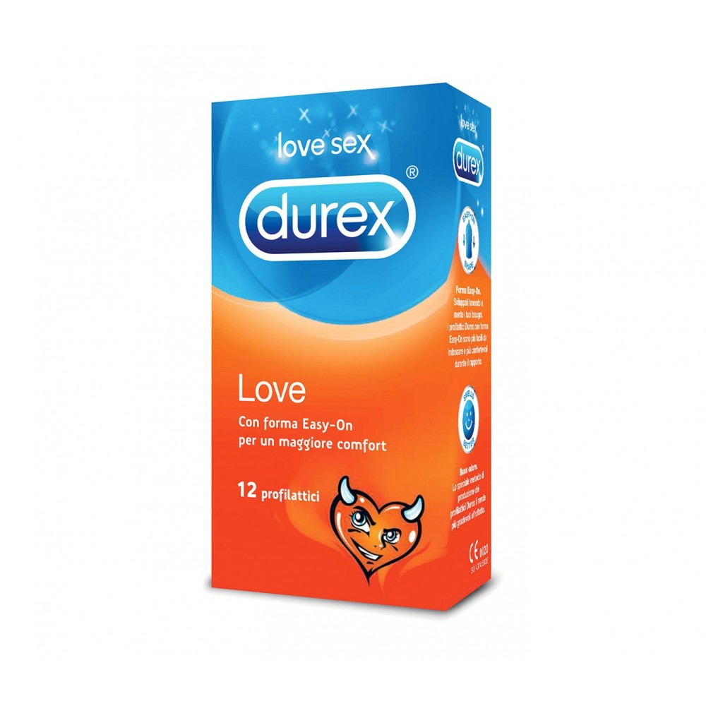 8079835 Durex Love Easy On paquete de 12 preservativos con alta comodidad