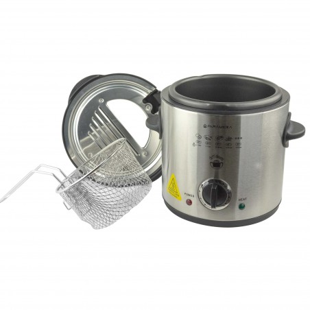 Freidora de aceite en acero Pyramidea FRG1500 900w 1.5L con cesta de metal