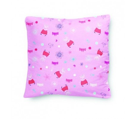 Cojín de PEPA PIG en color celeste y motivo oso de peluche (42x42CM) en microfibra - Perfecto dormitorio infantil