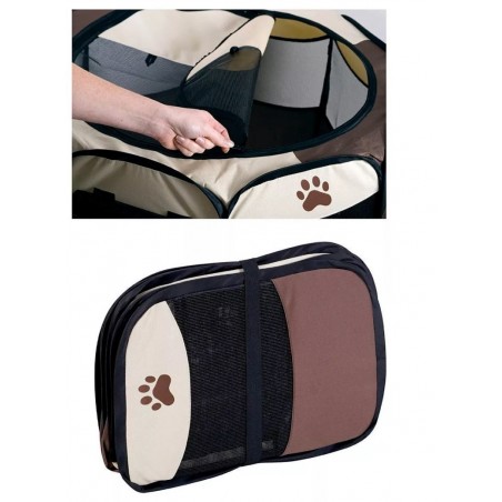 Tienda Box para perros recinto para animales pequeños Pop-Up Beige 76x58cm