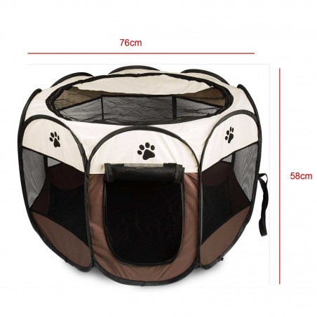 Tienda Box para perros recinto para animales pequeños Pop-Up Beige 76x58cm