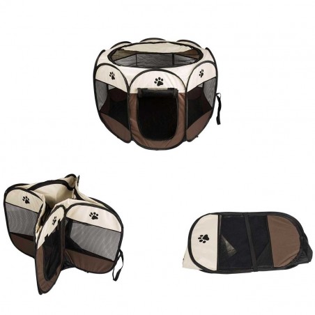 Tienda Box para perros recinto para animales pequeños Pop-Up Beige 76x58cm