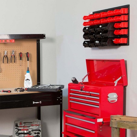 Cajonera de pared 30 cajones para herramientas de taller oficina o garaje