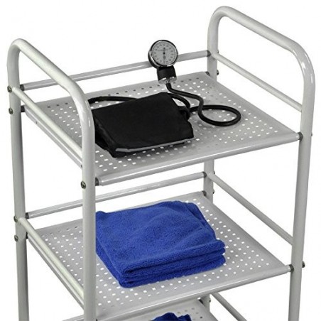 Carro multifunción para objetos 4 ruedas giratorias y 3 niveles 40 x 35 x 75 cm